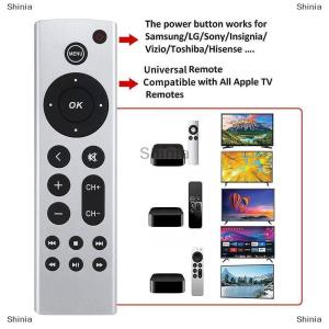[COD] Shinia รีโมทคอนโทรลทดแทนแบบสากลสำหรับรีโมทคอนโทรลของ Apple TV 4K hd A2169 A1625 A1427โดยไม่มีเสียง