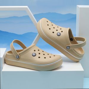 Beach eyelet shoes for men and womens outdoor flat non-slip shoes slippers sandals for both use light and durable