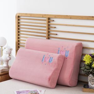 SUNLIGHT HOME Velvet Latex Pillowcase 10 ColorsMemory Foam Pillow Case Embroidered Pillowcase
