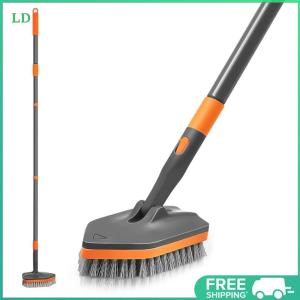 COD [Free Shipping] Sturdy Dual-Brush Floor Cleaning Tool with Detachable Soft and Hard Bristles Designed for Efficient Dust and Dirt Removal