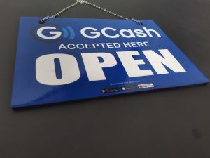 GCASH OPEN CLOSED DOOR BANNER 7.8X5.5"