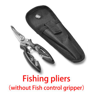 Byshow Stainless Steel Fish Accessory Fishing Plier Clip with Scale and Fish Lip Grip Gripper Tackle Tool Set for Easy Fishing Grabber Lips Grip for Casting Durable Clamp Pliers for Fishing Accessories