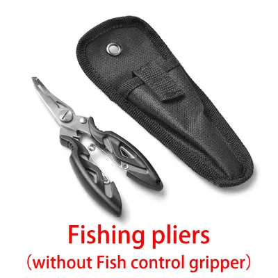 Gbest Fishing Plier Clip Fishing Tool Fish Lip Grip Gripper Tackle Tools Stainless Steel Clamp Pliers Fishing Accessory Grabber Lips Grip Fish Set Fishing Accessories Casting 釣魚用品工具 魚嘴夾+釣魚钳