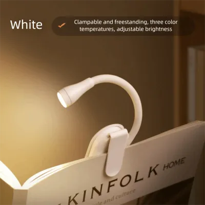 CANGMOTION Rechargeable Reading Book Light Dimmable Mini Clip-on Night Lights Portable Eye Protection Led Book Lamp Bedroom