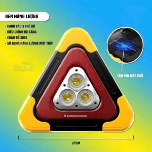 Đèn Led Cảnh Báo Khẩn Cấp Hình Tam Giác Đèn Báo Tam Giác Phản Quang Nhiều Chế Độ Nháy Sáng