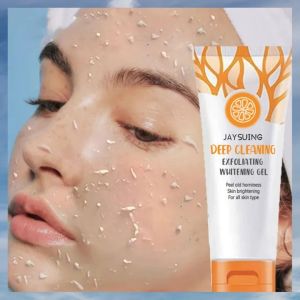Jaysuing Orange Exfoliating Whitening Gel Exfoliating Gel for Face Facial Body Horniness Remover Brightening Delicate And Smooth Skin Deep Cleaning 50g
