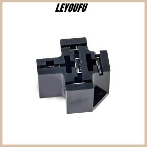 LEYOUFU รถยนต์รถยนต์ Auto 40A 4 5 6.3 PIN SPDT RELAY SOCKET CONNECTOR อะแดปเตอร์ PCB Board MOUNT BASE Holder พร้อมขั้วมม
