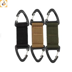 EOY Outdoor Camping Carabiner Hook Hiking Webbing Buckle Belt Clip Hanging Keychain Carabiner Climbing Survival Equipment