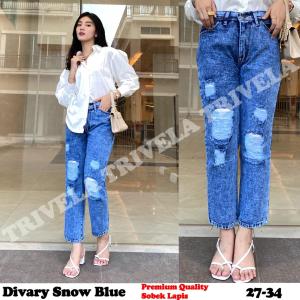 Celana Jeans Boyfriend Sobek & Divary Ripped: Pilihan Hijab Friendly