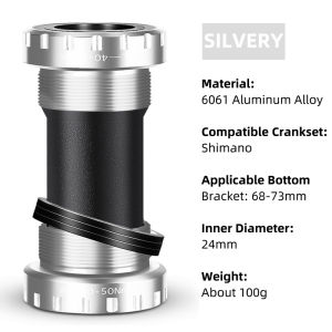 WEST BIKING Giá Đỡ Đáy Trục Xe Đạp Trục BSA Chống Nước Bằng Hợp Kim Nhôm Bộ Tay Quay 68/73Mm Phụ Tùng Xe Đạp Trục