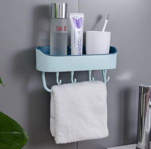 Bathroom Punch Free Storage Shelf