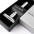QSHAVE Pisau Cukur Keselamatan Klasik Dua Tepi Boleh Laras (1 Pisau Cukur & 5 pcs Bilah Bersalut Titanium). 