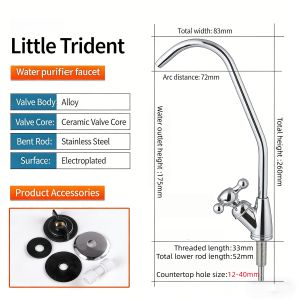 1/4" 3/8 1/2 SUS304 Purified Water Faucet Direct Drinking Tap For Kitchen Water Filter Tap Stainless Steel