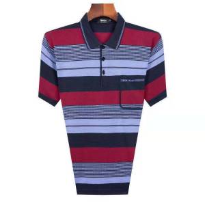 New Arrival [2 Pieces ] Dad Summer Short Sleeve T Shirt Middle-Aged Mens Real Pocket polo Shirt Middle-Aged and Elderly Half-Length Sleeve Thin Top High Quality Fashionable