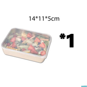 【COD】Nampan Persegi Baking Tray Baki Stainless Steel Cocok Untuk Oven Microwave Dilengkapi Dengan Penutup Food Box