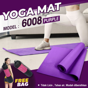 HTD Sport Matras Yoga Anti Slip 6mm Alat Olahraga Senam Aerobic Free Bag