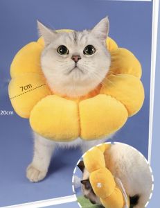 Vòng chống liếm hình hoa cho chó mèo bông mềm mịn nhiều màu cao cấp