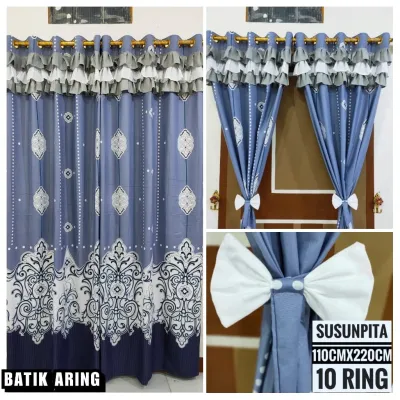 GORDEN SUSUN PONI GORDEN SUSUN PITA RUMBAI GORDEN SUSUN JENDELA GORDEN SUSUN PITA MOTIF BUNGA