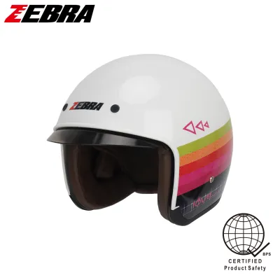 Zebra 603 Motorcycle Helmet Half face with backpack Retro Classic Helmet Style Single Visor