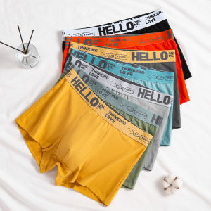 Angsa Kecil Bundle 6 Pcs Boxer Celana Dalam Pria Dewasa Fashion Men Hello On Me Cook High Quality Remaja Jumbo Sampan Katun Bahan Adem Lembut 3XL 4XL