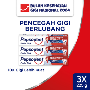 Pepsodent Pasta Gigi Pencegah Gigi Berlubang 225gr x3