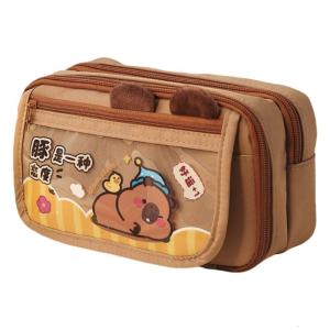 Large Capacity Pencil Case Pencil Holder Cartoon Capybara Pencil Pouch Pencil Bag Lovely Pen Bag Gift for Student