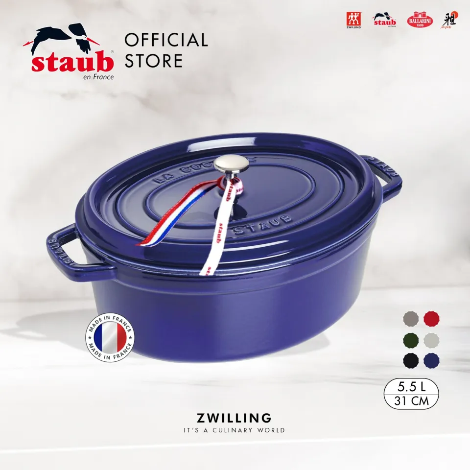 STAUB Cast Iron Oval Cocotte 31cm/5.5L - Made In France | Lazada