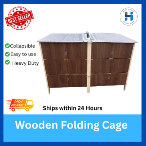 Wooden Folding Cage Heavy Duty / Dark Brown / Light Brown / Gamefowl / Sabong /Derby box / Kulungan ng manok
