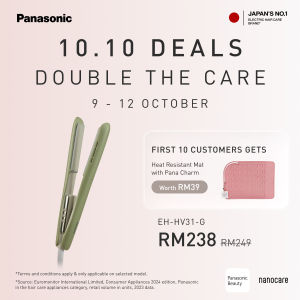 [10.10] PANASONIC 2-WAY IONITY HAIR STRAIGHTENER AND STYLER EH-HV31-G423 HA4