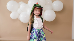 Soft Plush Dinosaur Backpack for Children with Removable Hood School Bag Kindergarten Book Bag Suitable for Ages 3 to 8