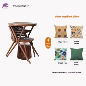 AUREO Balcony Table And Chair Bar Table Mini Coffee Table Tea Table Balcony Chair Three Piece