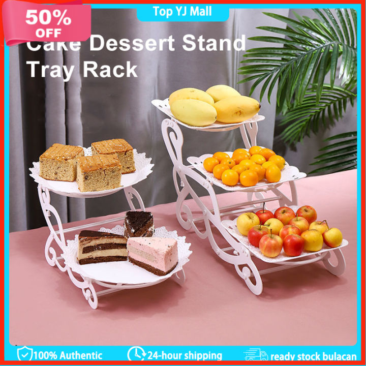 2Tier Cake Dessert Stand Cupcake Pastry Cookie Tray Rack Candy Buffet ...