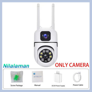 CCTV Camera V380 Pro Dual Lens Waterproof Outdoor No WIFI Needed Connect to Cellphone e Auto Tracking APP Control Two-way Audio Remote Video Surveillance