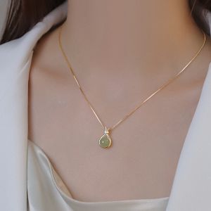 golden jade Korean fashion design Transfer bead luck Necklace N8332