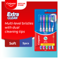 Colgate Extra Clean Toothbrush (Pack of 5) (Assorted). 