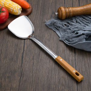 Spatula Sodet Sutil Stainless Tebal Sotel Penggorengan Nasi Goreng Gagang Panjang Motif Anti Karat