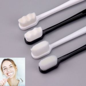 JUSTODO Super Soft Nano Toothbrushes Deep Cleaning Ultra-Fine Manual Toothbrush Travel Portable Micro Soft Tooth Brush Women