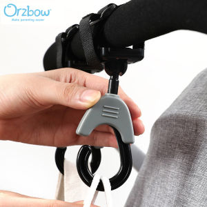 Orzbow móc xe đẩy trẻ em túi đựng tã móc áo 360 ° độ xoay Túi mua sắm Clip con Kid Xe đẩy tổ chức móc áo phụ kiện xe đẩy 2pcs