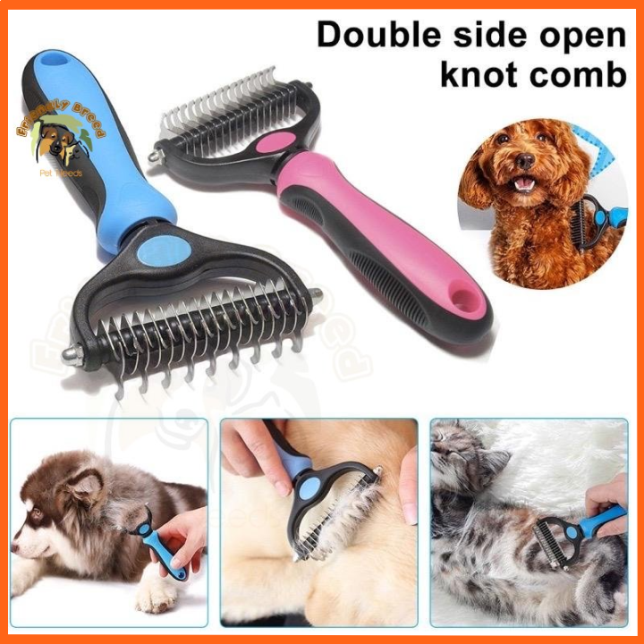 Pet hair knot brush Large size effective pet untangled comb dematting ...