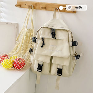 #3060 Korean Style Large-capacity solid color Student Bag Travel backpack