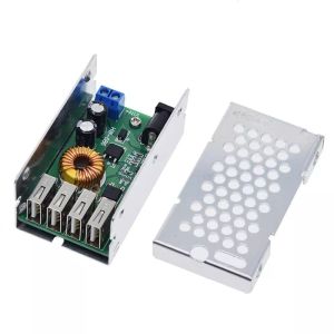 DC-DC 9V 12V 24V 36Vถึง5Vขั้นตอนลงBoard 5A 4 USBเอาต์พุตBuckเครื่องแปลงอุปกรณ์จ่ายไฟโมดูลปลอกอลูมิเนียม