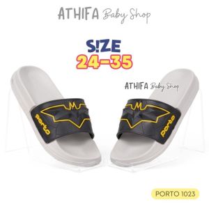 Sandal Slipper Slop Anak Cowok Slip On Bayi Balita Karakter Usia TK 1 2 3 4 5 Tahun Porto 1023 ABU