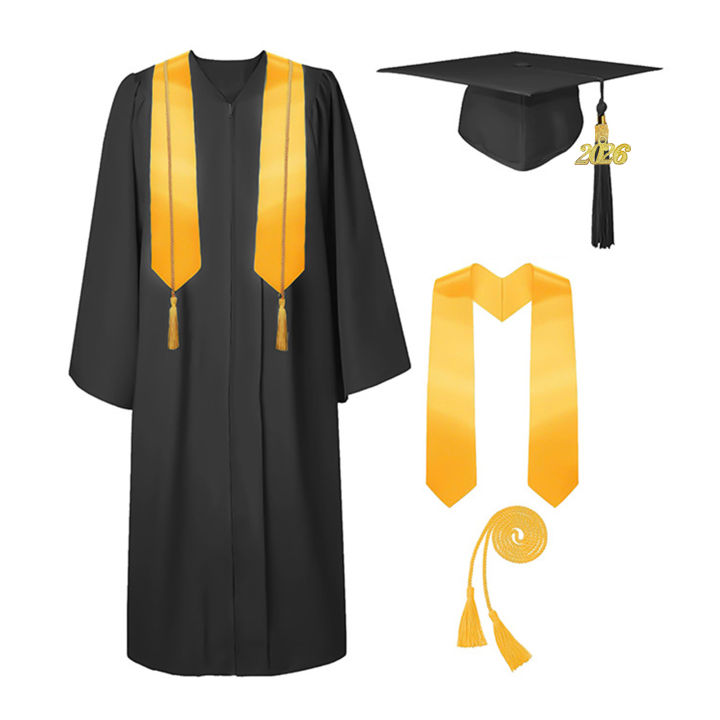 WILDE Graduation Gown and Cap Set Graduation Ceremony Attire Adults ...