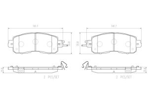 NISSAN TEANA L33 (2013 - 2019) FRONT (DEPAN) & REAR (BELAKANG) BREMBO BRAKE PAD 100% ORIGINAL AUTHENTIC PRODUCT (PRICE FOR 4 PCS)