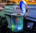 Asbak Mobil Keren LED Blue Light RGB Car Ashtray Asbak Rokok Mobil Asbak Di Dalam Mobil Portable. 