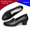 SHUTA-669 1.5 inches High Heel Black Shoes School Shoes for women. 
