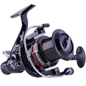 Sougayilang Spinning Fishing Reel Carp Reel 5000 6000 Series 10+1BB Strong Drag 15KG Double Brake System Fishing Coil