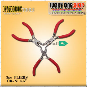 PRIDE 3PCS SET MINI CUTTER / LONGNOSE / PLIERS (4.5INCH)