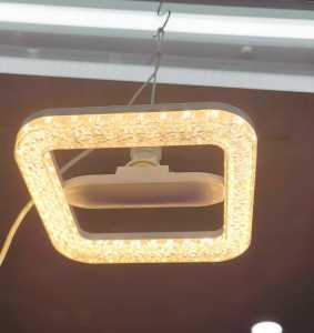 Lampu led kristal model kotak dan bulat