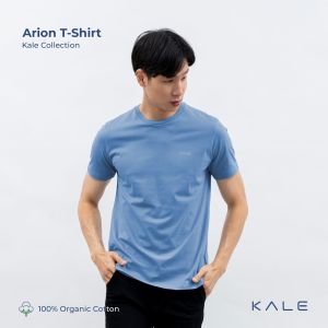 Kale Arion T-shirt Basic Organic Cotton 30s Asian Fit | Steel Blue